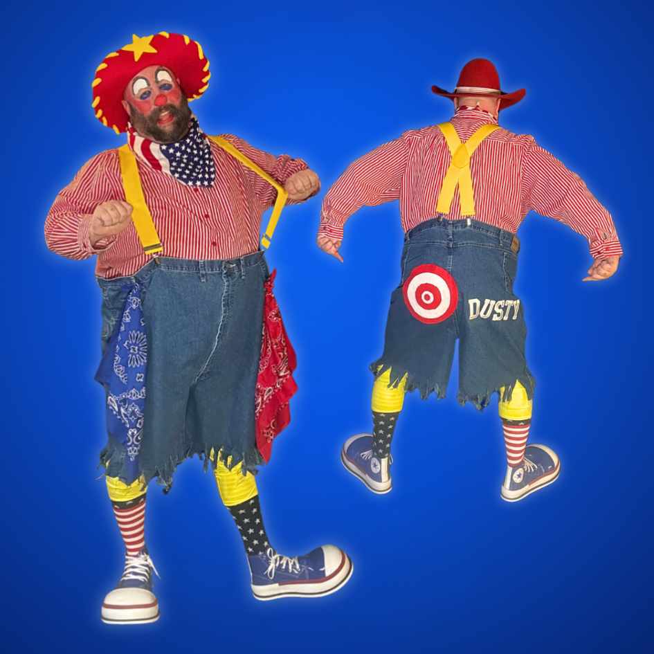 Dusty Bottom Rodeo Clown Dual Photo Cowboy Magician